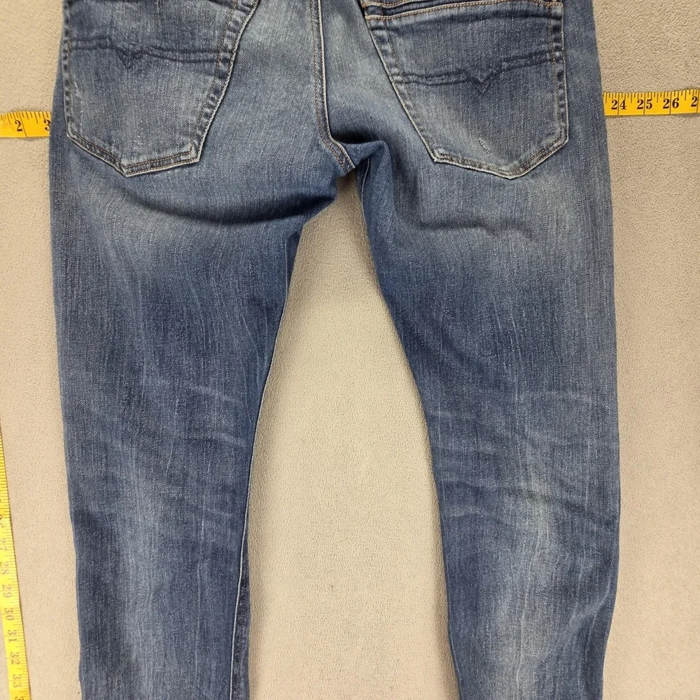 Diesel Jeans Mens 31x30 Blue‎ Krayver Regular Slim Carrot Thrashed R6DZ4